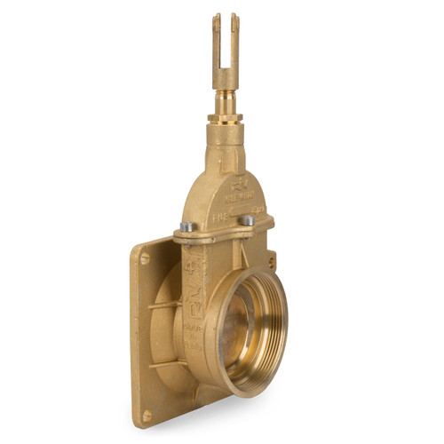 RIV Perla 4 in. Brass Piston Gate Valve Flange X F NPT