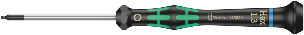 2052 Ball end hexagon screwdriver for electronic applications, 1.3 x 60 mm
