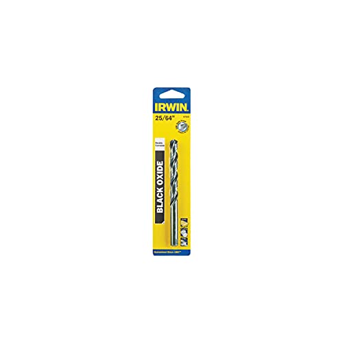 Irwin Tools 67525 Heavy Duty HSS Drill Bits with 25/64" Black Oxide Fractional Drill Bit