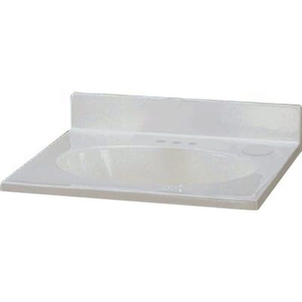 Seasons 49 In. X 22 In. Custom Vanity Top Sink In White Swirl
