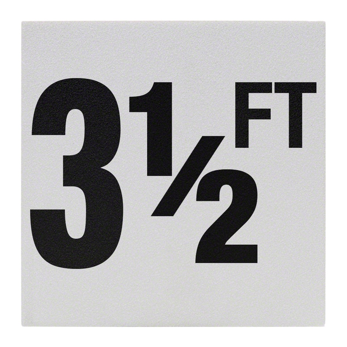 3 1/2 FT Ceramic Skid Resistant Tile Depth Marker 6 Inch x 6 Inch with 4 Inch Lettering