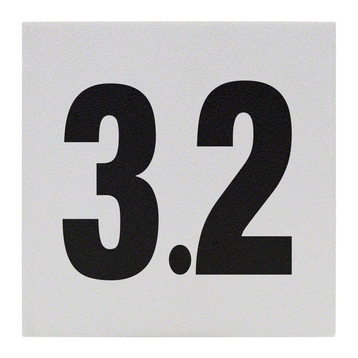 3.2 Ceramic Skid Resistant Tile Depth Marker 6 Inch x 6 Inch with 4 Inch Lettering
