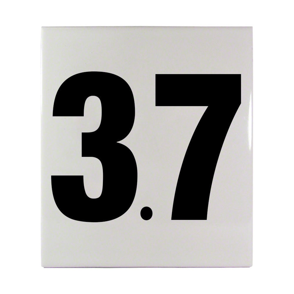 3.7 Ceramic Smooth Tile Depth Marker 6 Inch x 6 Inch with 4 Inch Lettering