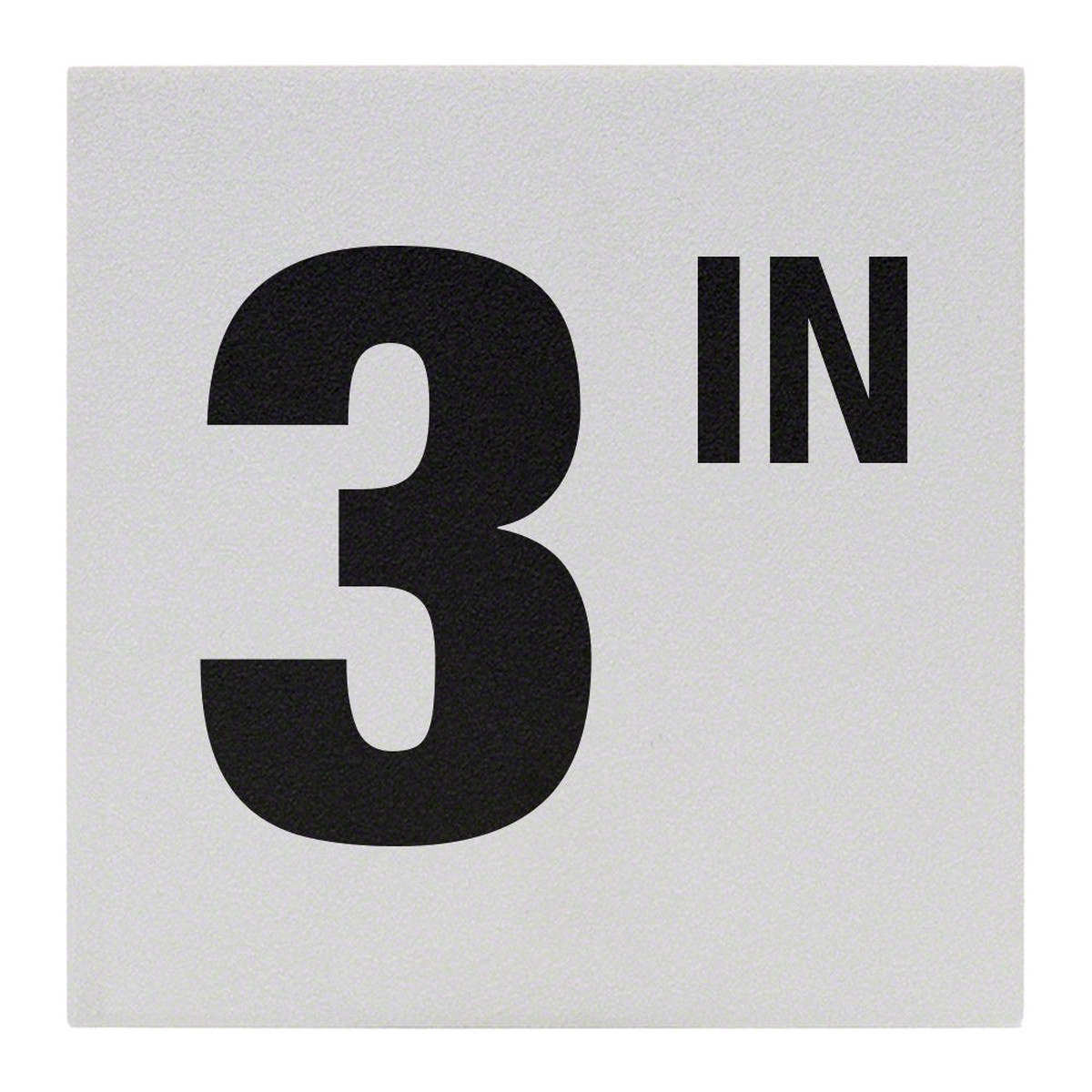 3 IN Ceramic Skid Resistant Tile Depth Marker 6 Inch x 6 Inch with 4 Inch Lettering