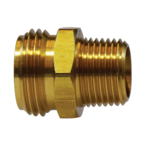 Midland Industries 30058 Brass Straight Rigid Adapter, 3/4 in. MGH x 1/2 in. MIP