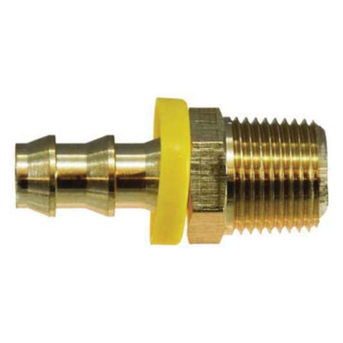 Midland Industries 30209 Brass Push On Straight Adapter, 5/8 in. Barb x 1/2 in. MNPT