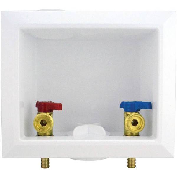 Apollo 1/2 In. Brass Pex-B Barb X 3/4 In. Male Hose Thread Washing Machine Outlet Box