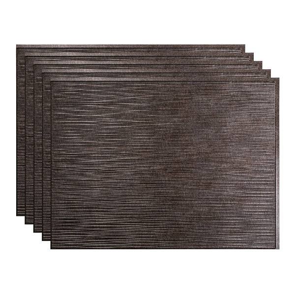 Fasade 18x24 Ripple Backsplash Panel, Smoked Pewter, Package Of 5