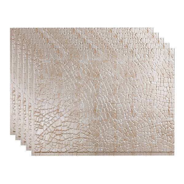 Fasade 18x24 Safari Backsplash Panel, Vintage Metal, Package Of 5
