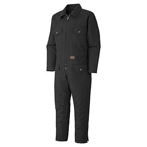 Pioneer Winter Heavy-Duty Insulated Work Coverall, Quilted Cotton Duck Canvas, Hip-to-Ankle Zipper & 6 Pockets