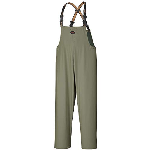 Pioneer Lightweight Stretch Oil Resistant Overall Bib Work Pants, Waterproof