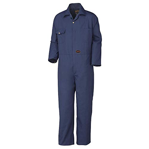 Pioneer 7-Pocket Heavy-Duty Work Coverall With Adjustable Wrist, Action Back and Elastic Waist