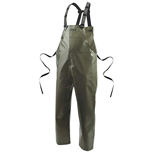 Pioneer Heavy-Duty Pro Fisherman PVC Overall Bib Pants, Adjustable, Easy Boot Access