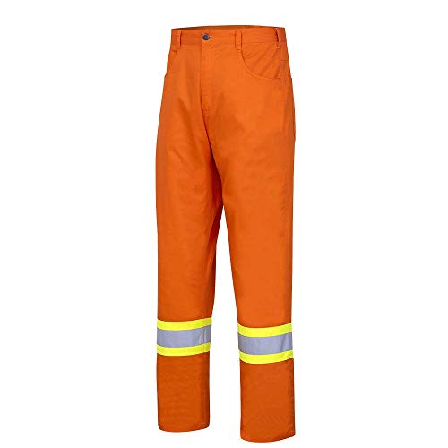 Pioneer CSA 100% Cotton Lightweight High Visibility Work Safety Pants, Ultra-Cool