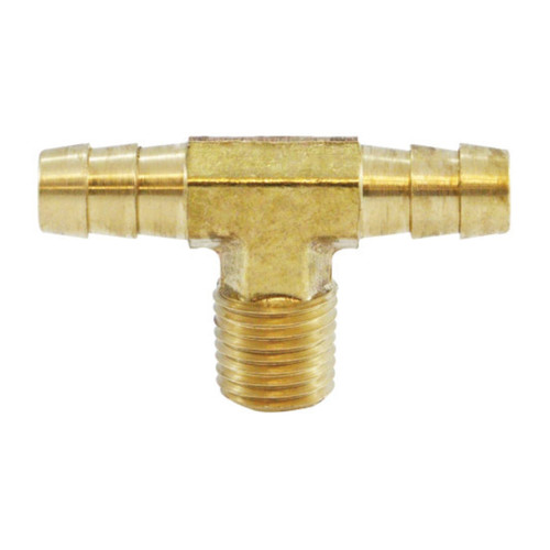 Midland Industries 32128 Brass Male Branch Tee, 3/8 in.Hose Barb x 1/4 in. MNPT