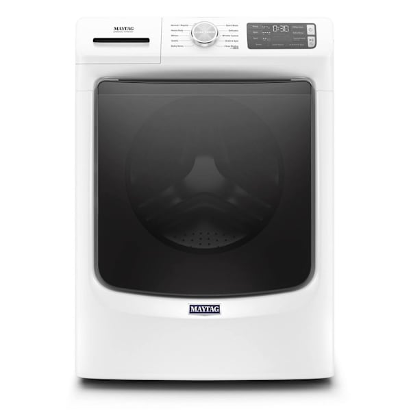Maytag ENERGY STAR 4.5 cu. ft. Stackable Front Load Washing Machine, Steam And 12-Hr Fresh Hold, White, ADA