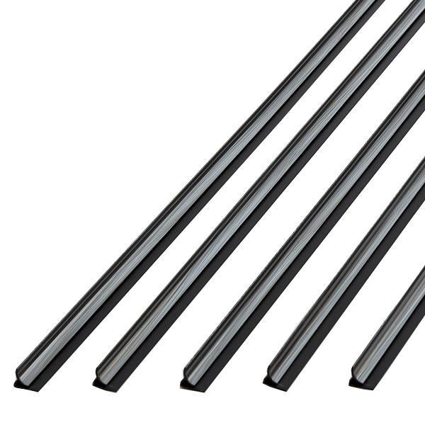 Fasade 47" Vinyl Inside Corner Trim, Brushed Steel, Package Of 5