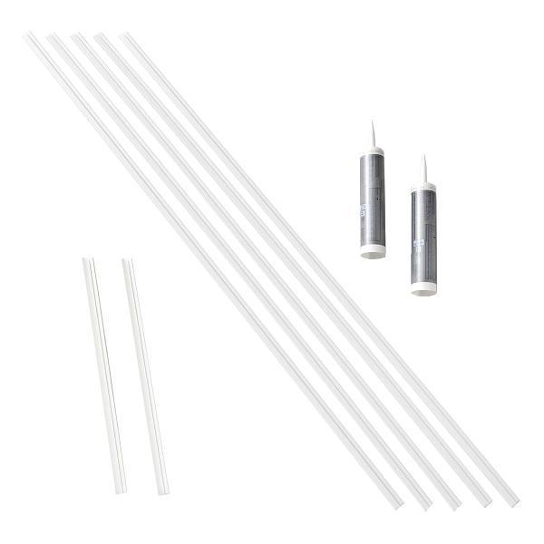 Fasade Backsplash Large Profile Accessory Kit, Gloss White