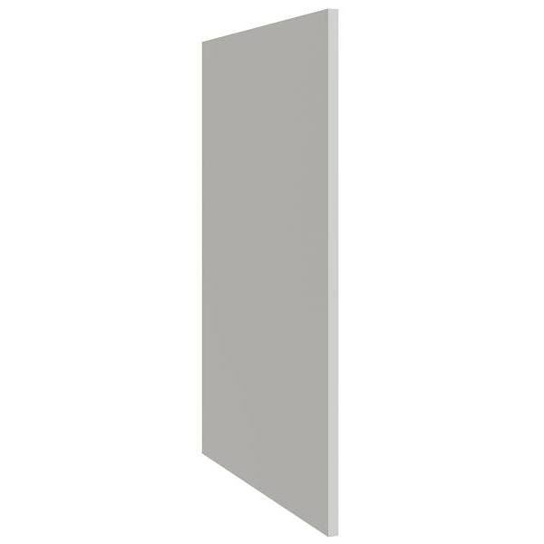 CNC Cabinetry Luxor Base End Panel, 3/4" Thick, 24"W X 34.5"H, Shaker Misty Grey