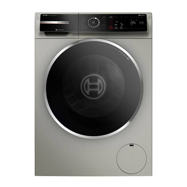 Bosch 800 Series 2.4 Cu. Ft Stackable Front Load Washer In Pearl Steel