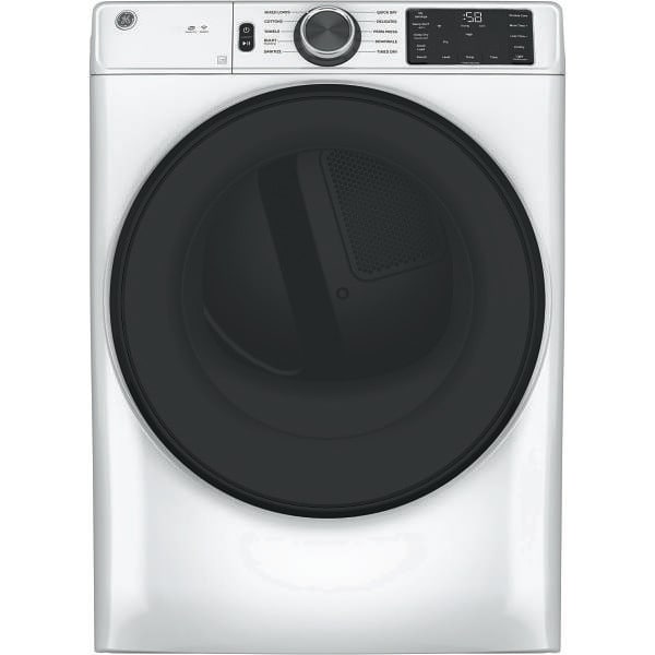 GE Smart 7.8 cu. ft. Electric Dryer, Wh, Long Vent, Sanitize, ENERGY STAR
