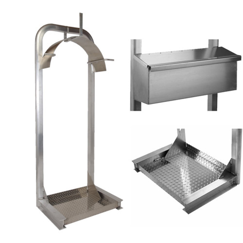 Merritt 3513M-0003 Aluminum Hose Rack w/ Fitting Box & Base Tray - 1000 lbs. Static Load