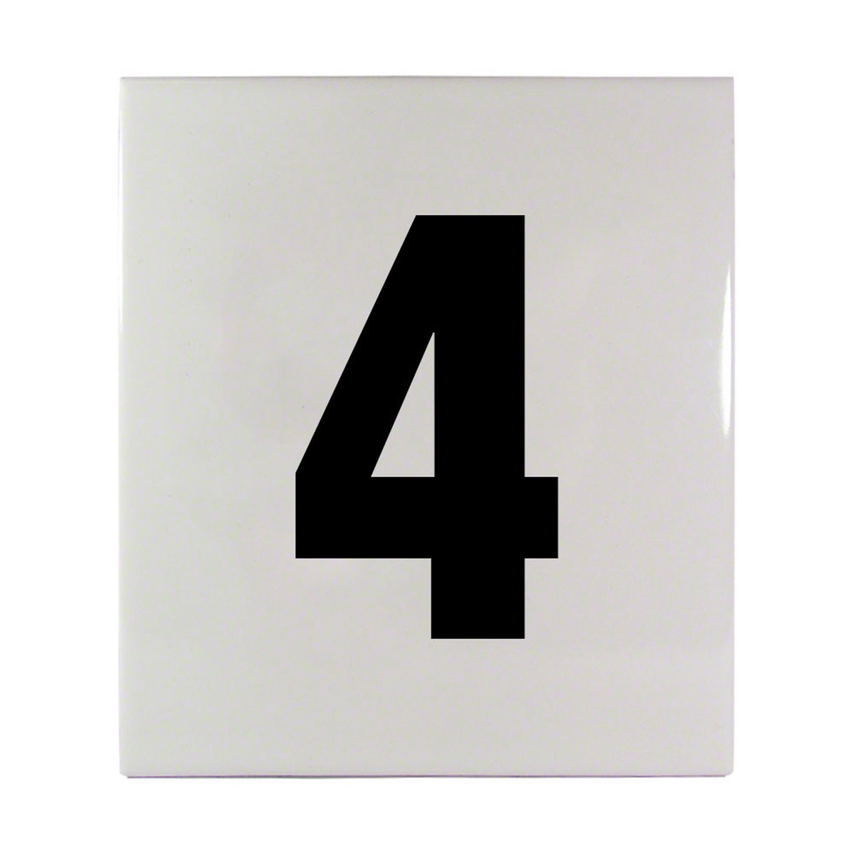 4 Ceramic Smooth Tile Depth Marker 6 Inch x 6 Inch with 4 Inch Lettering