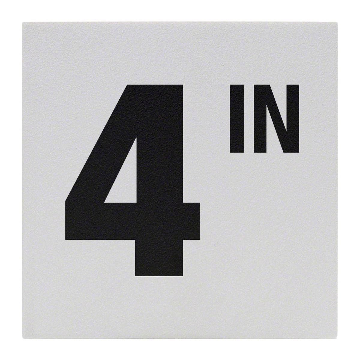 4 IN Ceramic Skid Resistant Tile Depth Marker 6 Inch x 6 Inch with 4 Inch Lettering