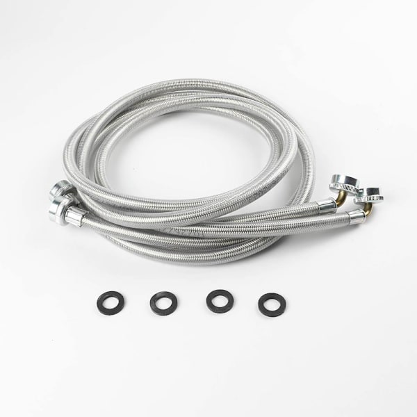 GE Washer Replacement 6' Stainless Steel Supply Hose 2-Pack,wx14x10011