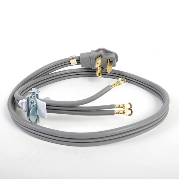 Frigidaire Replacement Gray 4' 3-Wire 30 Amp Cord For Dryer, Part # 5304512979