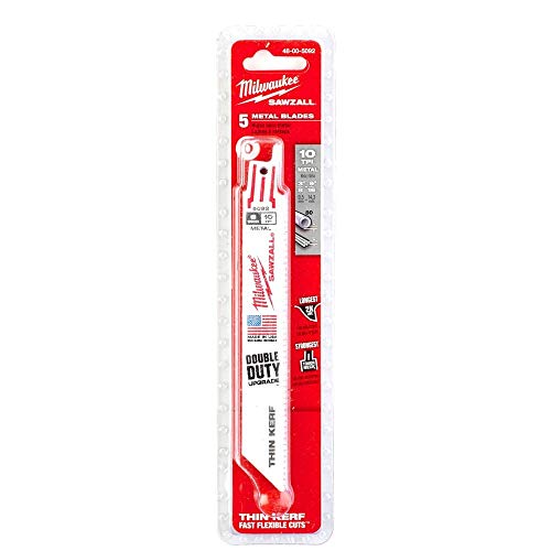 Milwaukee 48-00-5092 Super Sawzall Blade 10 Teeth per Inch 6-Inch Length