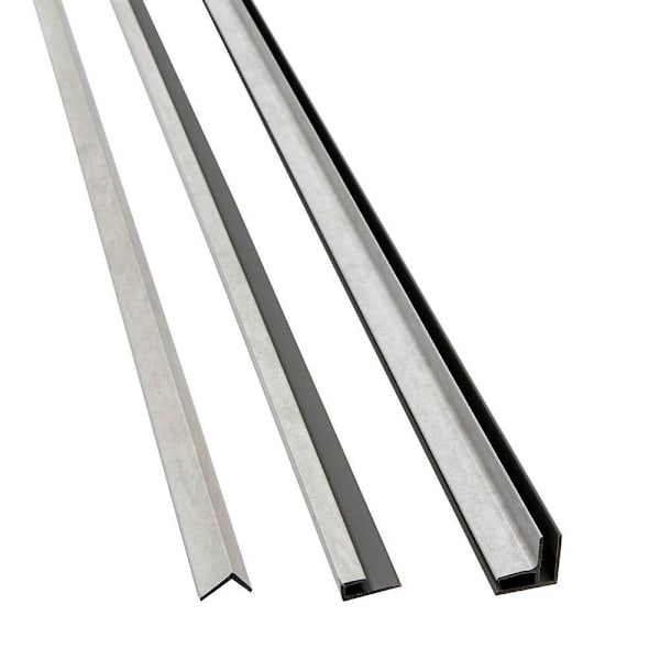Palisade 94" Vinyl Backsplash Accessory Trim Kit, Polar Frost, Package Of 6