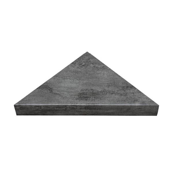 Palisade Vinyl Corner Shower Seat, 24.75" X 12.25", Ashen Slate