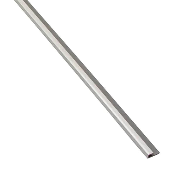 Palisade 94" Vinyl Backsplash J-Trim, Iced Pewter, Package Of 5