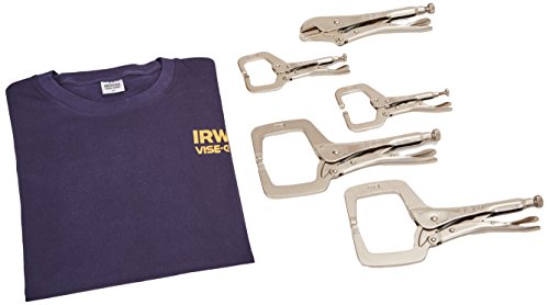 Irwin 74D Vise-Grip Locking Tool Set with Free T-Shirt, 5-Piece