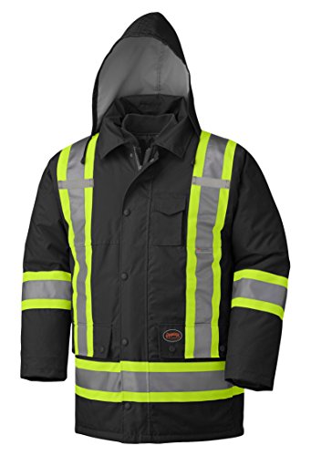 Pioneer V1120470 Winter 7-in-1 Parka Jacket - 100% Waterproof hi-viz Rainwear