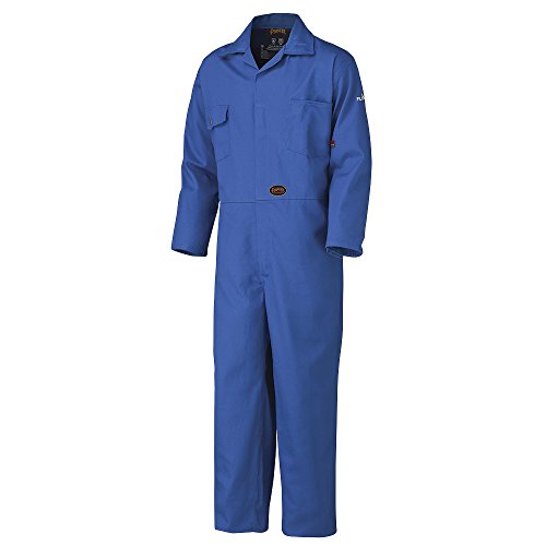 Pioneer 7-Pocket Action Back & Elastic Waist Flame Resistant Work Coverall, ARC 2 100% Cotton, Tall Fit