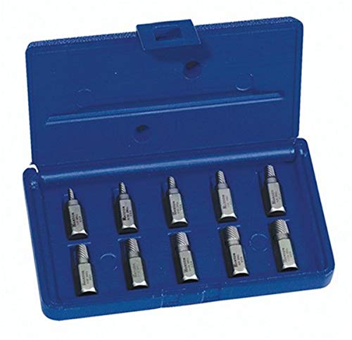 Irwin 53226 10-Piece 1/8-Inch to 13/32-Inch Hex Head Multi-Spline Screw and Bolt Extractor Assortment in Plastic Case