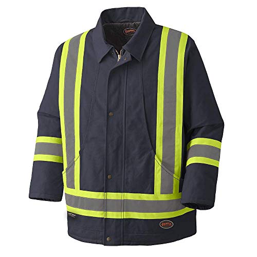 Pioneer V206038A Heavy-Duty Reflective Quilted Safety Parka Jacket