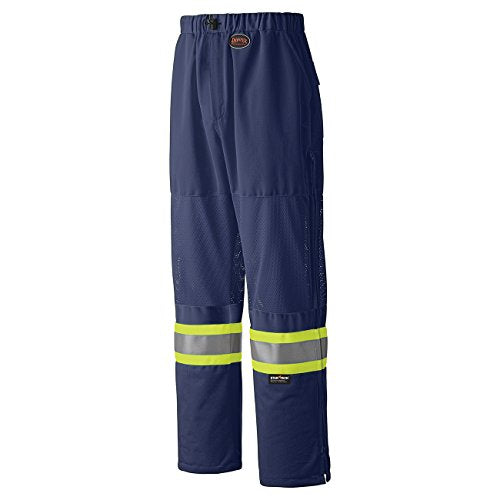 Pioneer Easy Boot Access 5 Pockets Work Pants, Adjustable Elastic Waist, Reflective Stripe