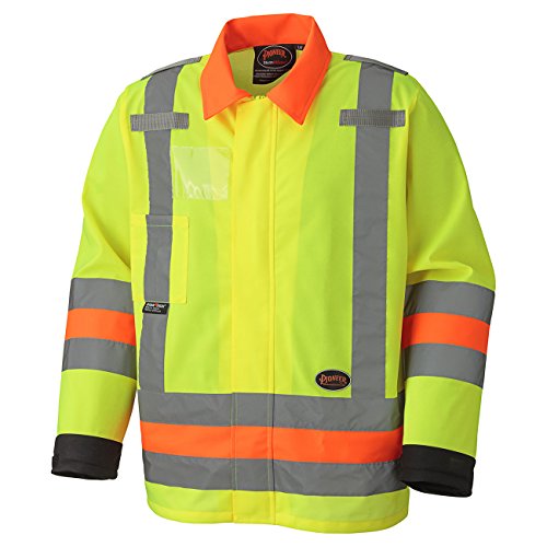 Pioneer V1190160 Hi-Viz Breathable Traffic Safety Jacket, Transports Québec