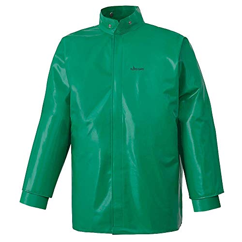 Pioneer V2240640 Chemical Resistant FR Safety Jacket, Waterproof, Green