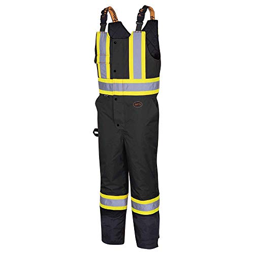 Pioneer Insulated Waterproof Work Overall - Easy Boot Access, Hi-Vis Bib Pants, Men