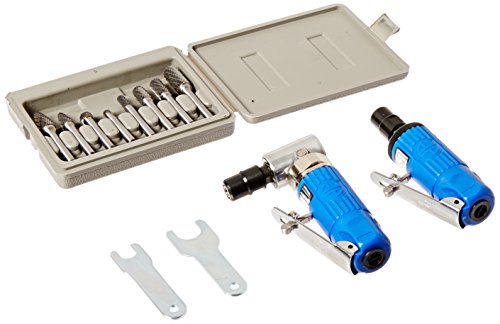 Astro Pneumatic Tool 1221 Die Grinder Kit with Rotary Burr Set - 8 Piece
