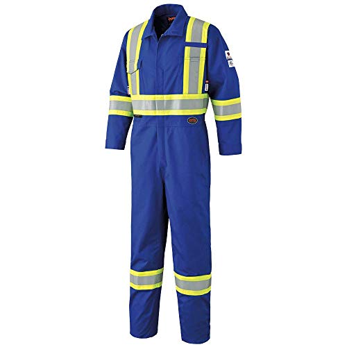 Pioneer CSA UL ARC 2 Lightweight Flame Resistant Work Coverall, Hi Vis Premium Cotton Nylon, Action Back