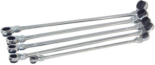 ATD 99650 Tools Ratcheting Wrench Set with 10 Metric Sizes, XL, 5-Piece