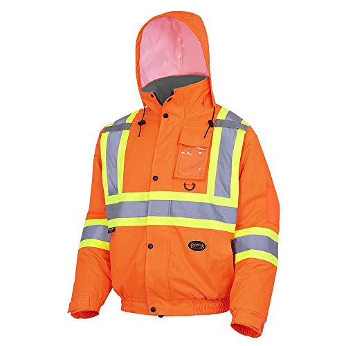 Pioneer Hi-Vis Winter Safety Bomber Jacket - 100% Waterproof