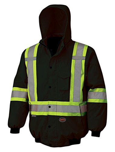 Pioneer V1120370 Winter 7-in-1 Bomber Jacket - 100% Waterproof hi-viz Rainwear