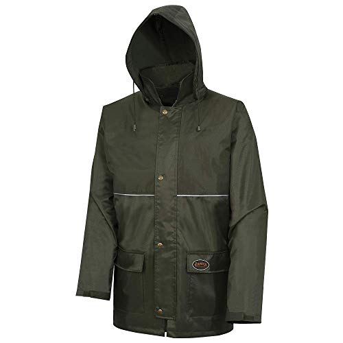 Pioneer V3040340 Tree Planter Heavy-Duty Rain Jacket, 2 Large Cargo Pockets