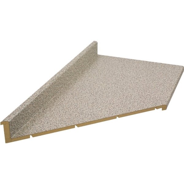 VT Industries 25"D X 8'L Granite Matte Kitchen Laminate Countertop Left Miter